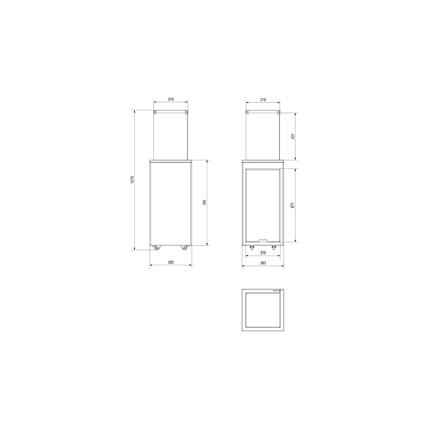 PATIO MINI STEEL su rankiniu valdymu PATIO MINI STEEL su rankiniu valdymu