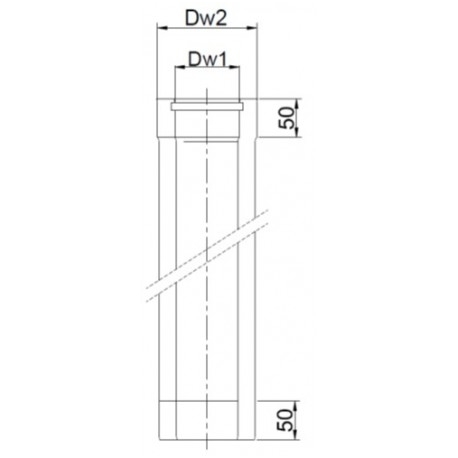 Tiesus vamzdis 250 mm Tiesus vamzdis 250 mm