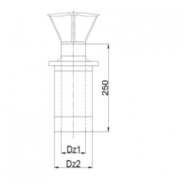 Viršutinis užbaigimas 250 mm Viršutinis užbaigimas 250 mm