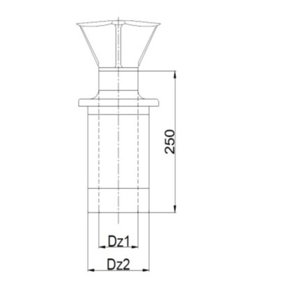 Viršutinis užbaigimas 250 mm Viršutinis užbaigimas 250 mm